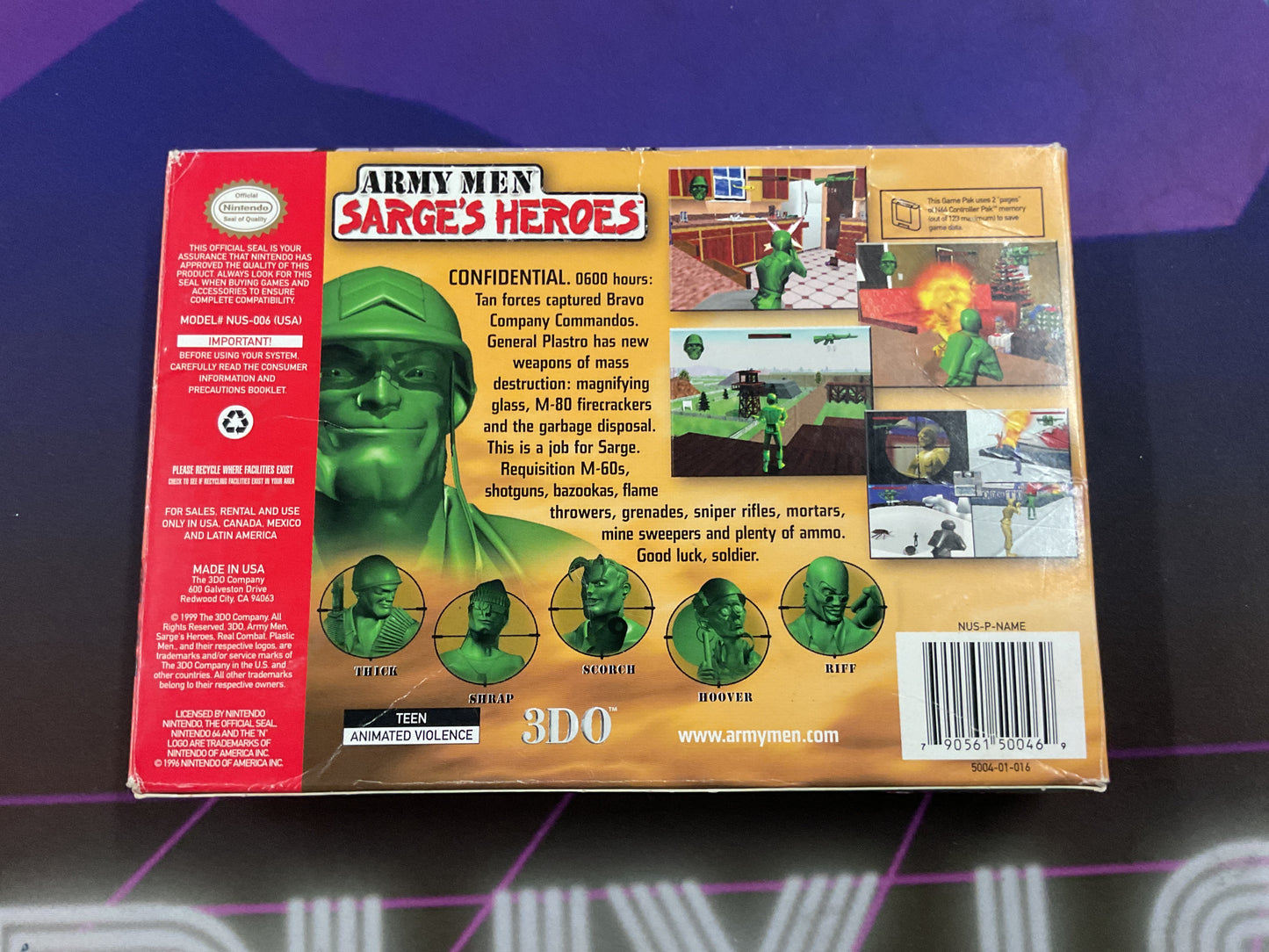 N64 Army Men Sarge’s Heroes