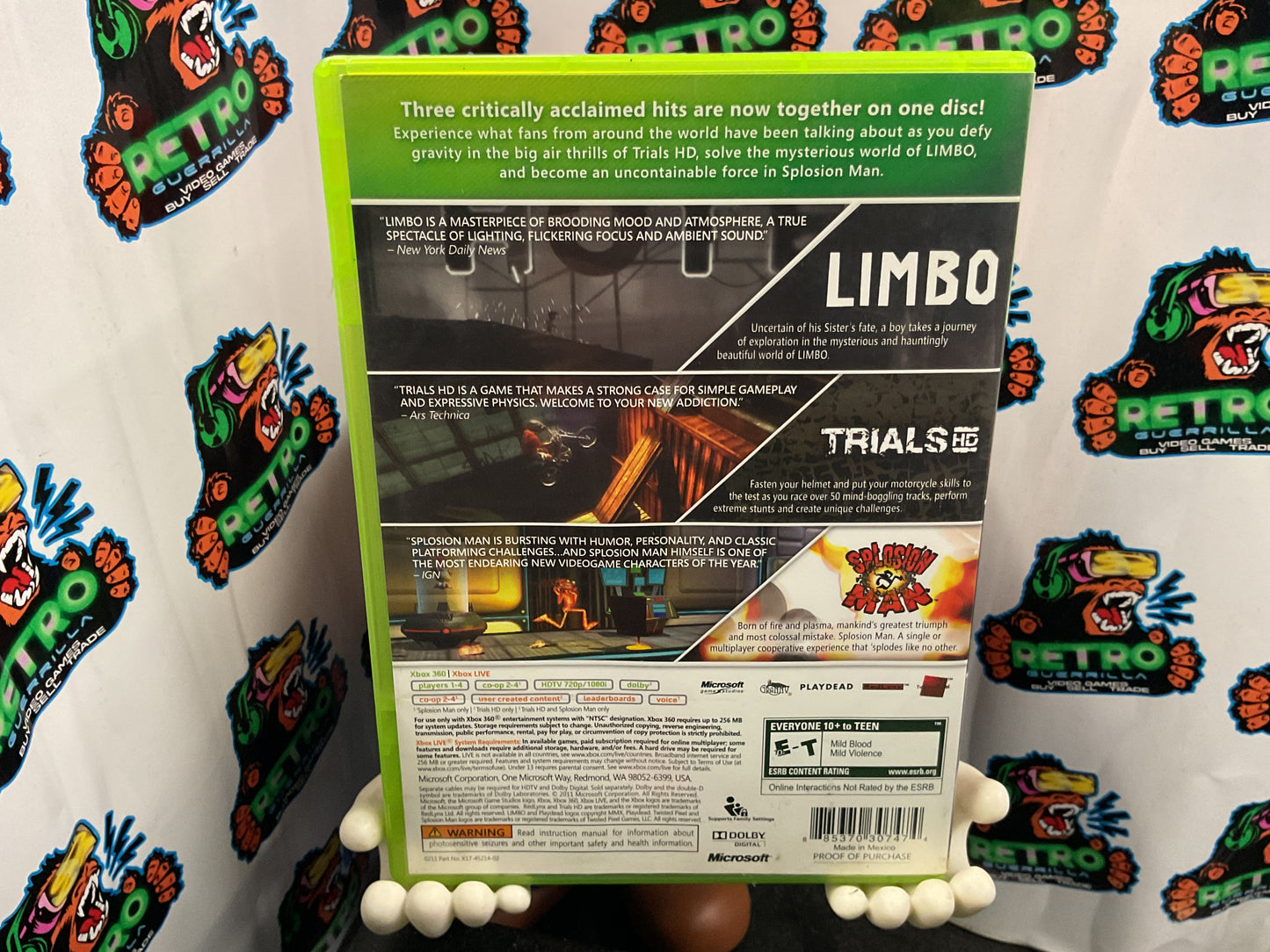 Xbox 360 Triple Pack: Limbo, Trials HD, Splosion Man