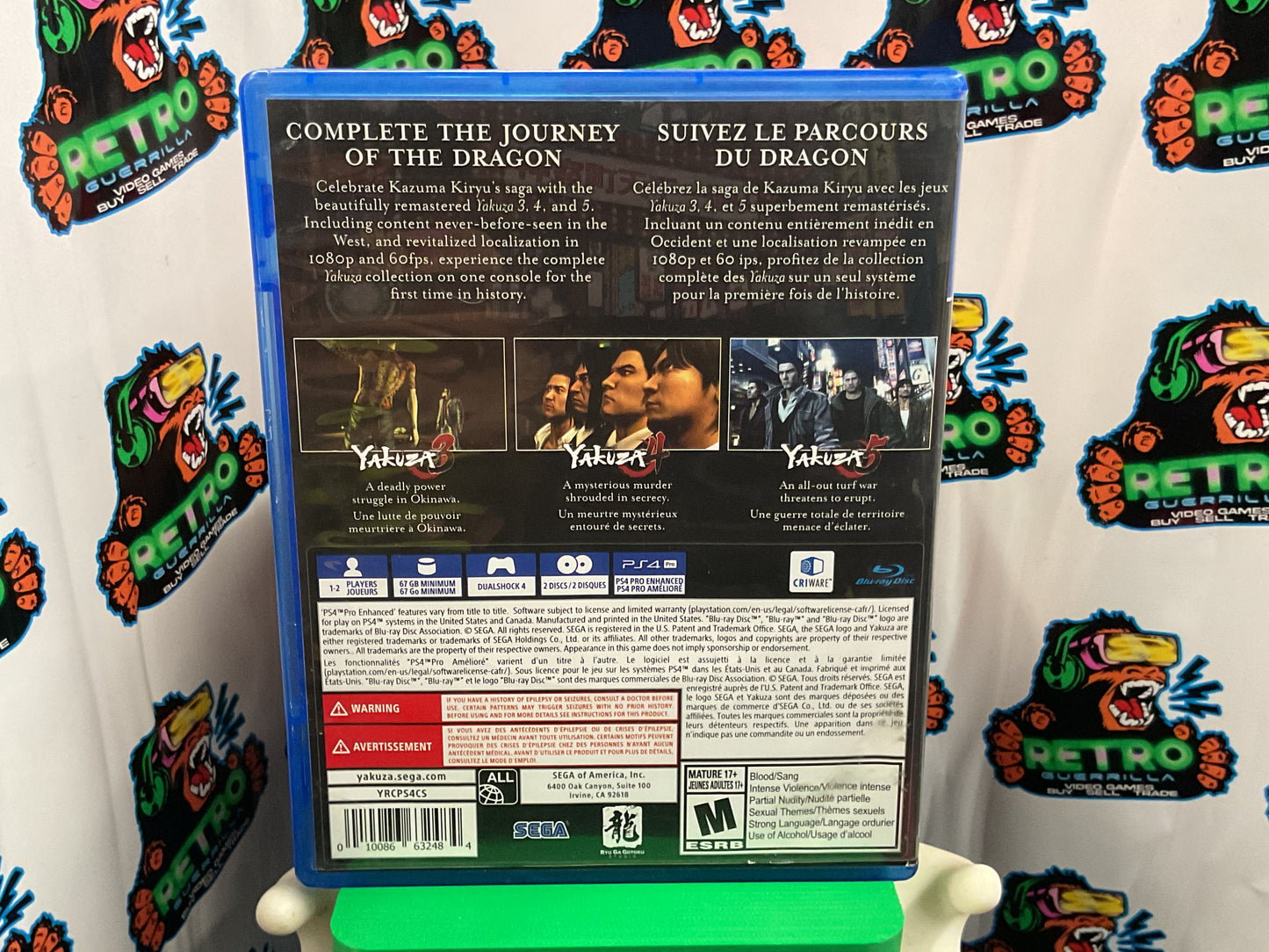 PS4 The Yakuza Remastered Collection