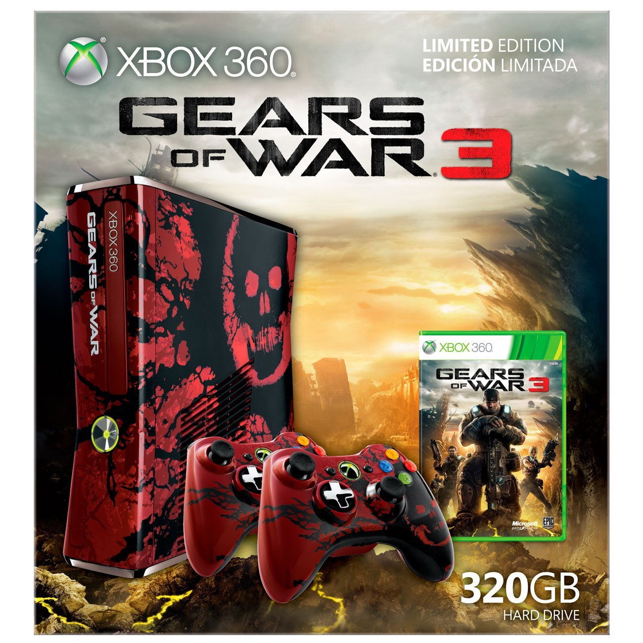 Gears of War 3 Limited Edition Xbox 360 S Console