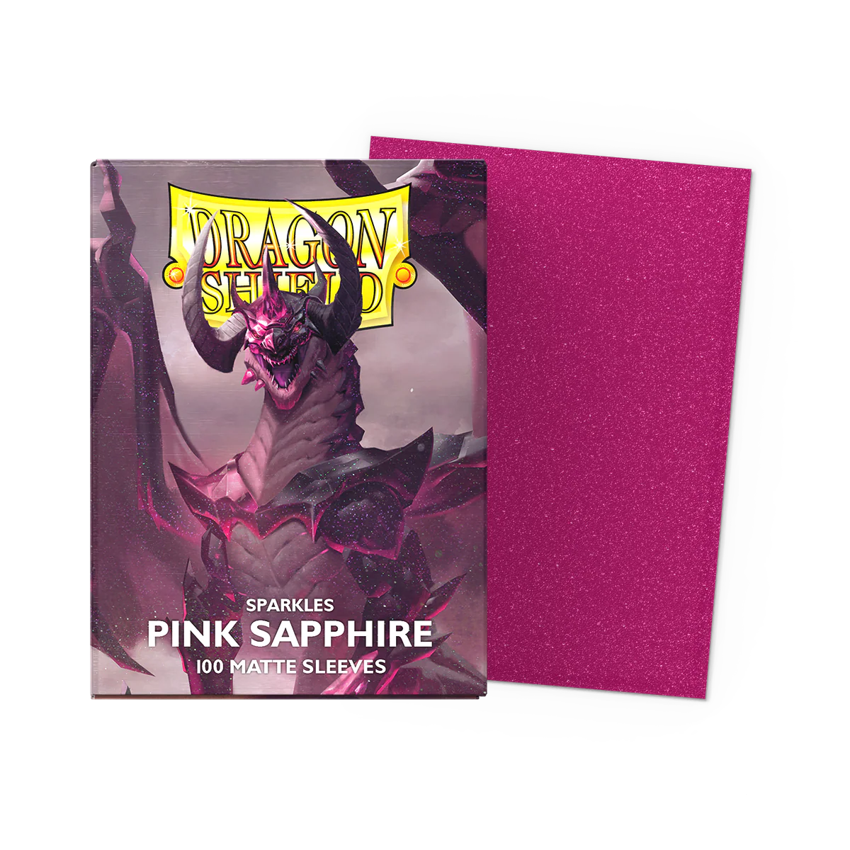 Dragon Shield Pink Sapphire Sparkling Matte Dual Sleeves