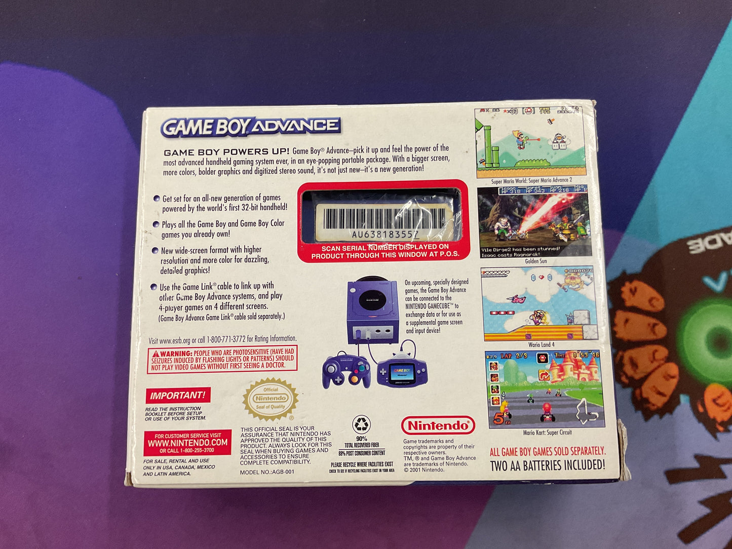 Nintendo GameBoy Advance Console