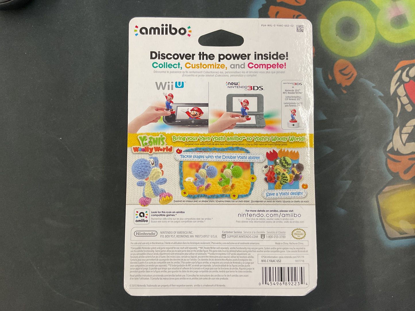 Light Blue Yarn Yoshi Amiibo