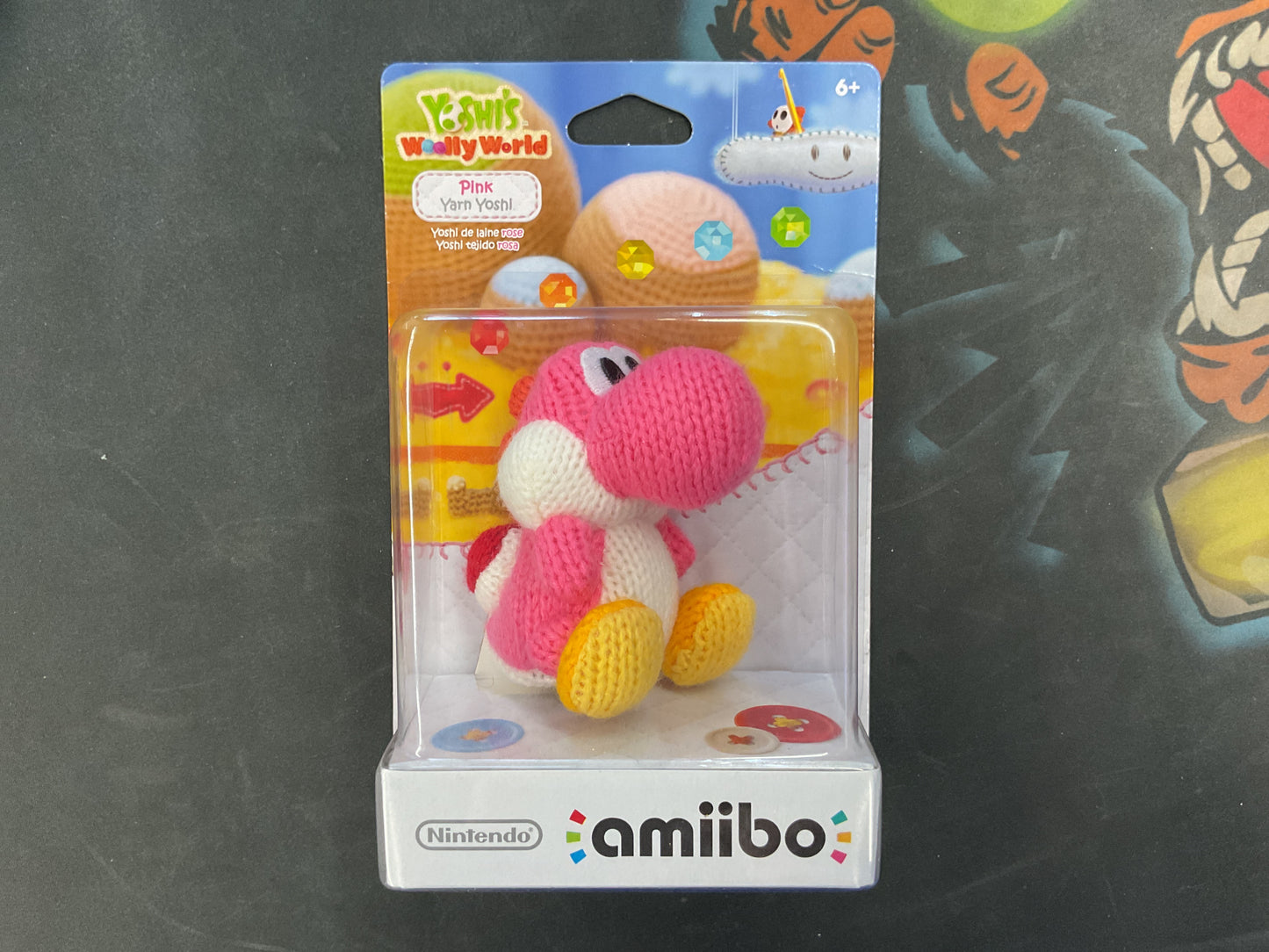 Pink Yarn Yoshi Amiibo