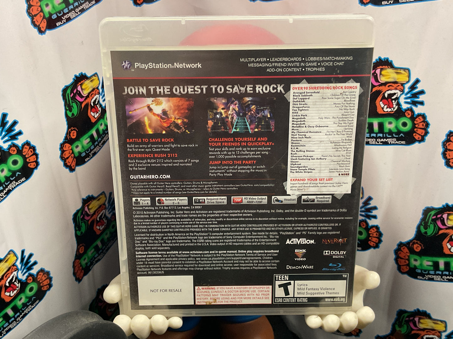 PS3 Guitar Hero Warriors of Rock