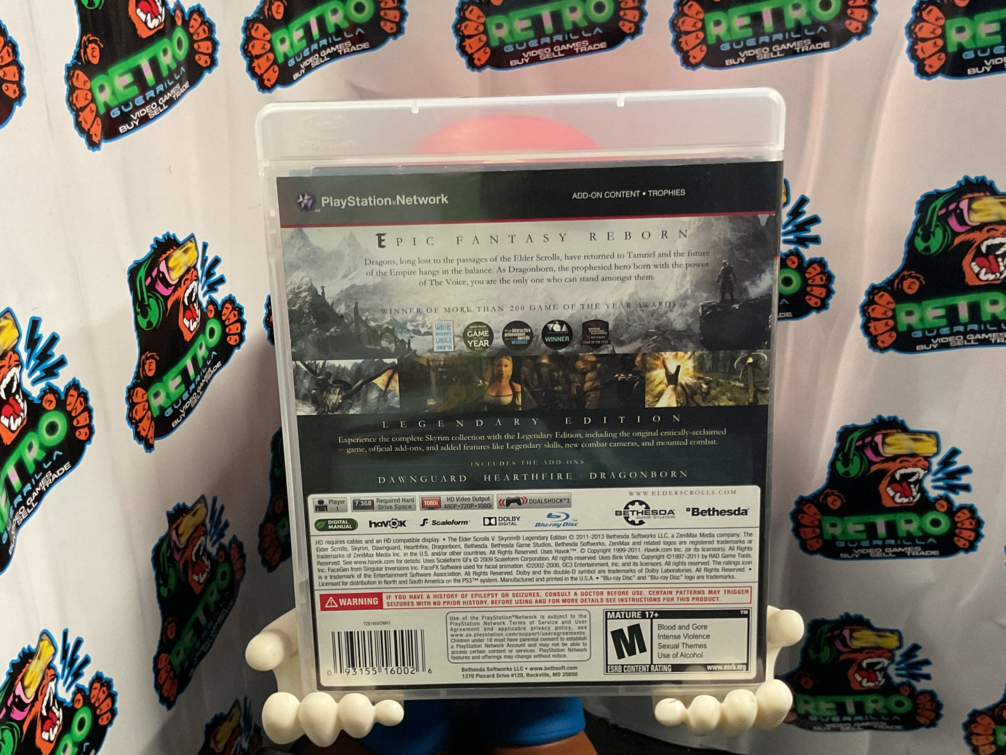 PS3 Elder Scrolls V: Skyrim Legendary Edition [Map Included]