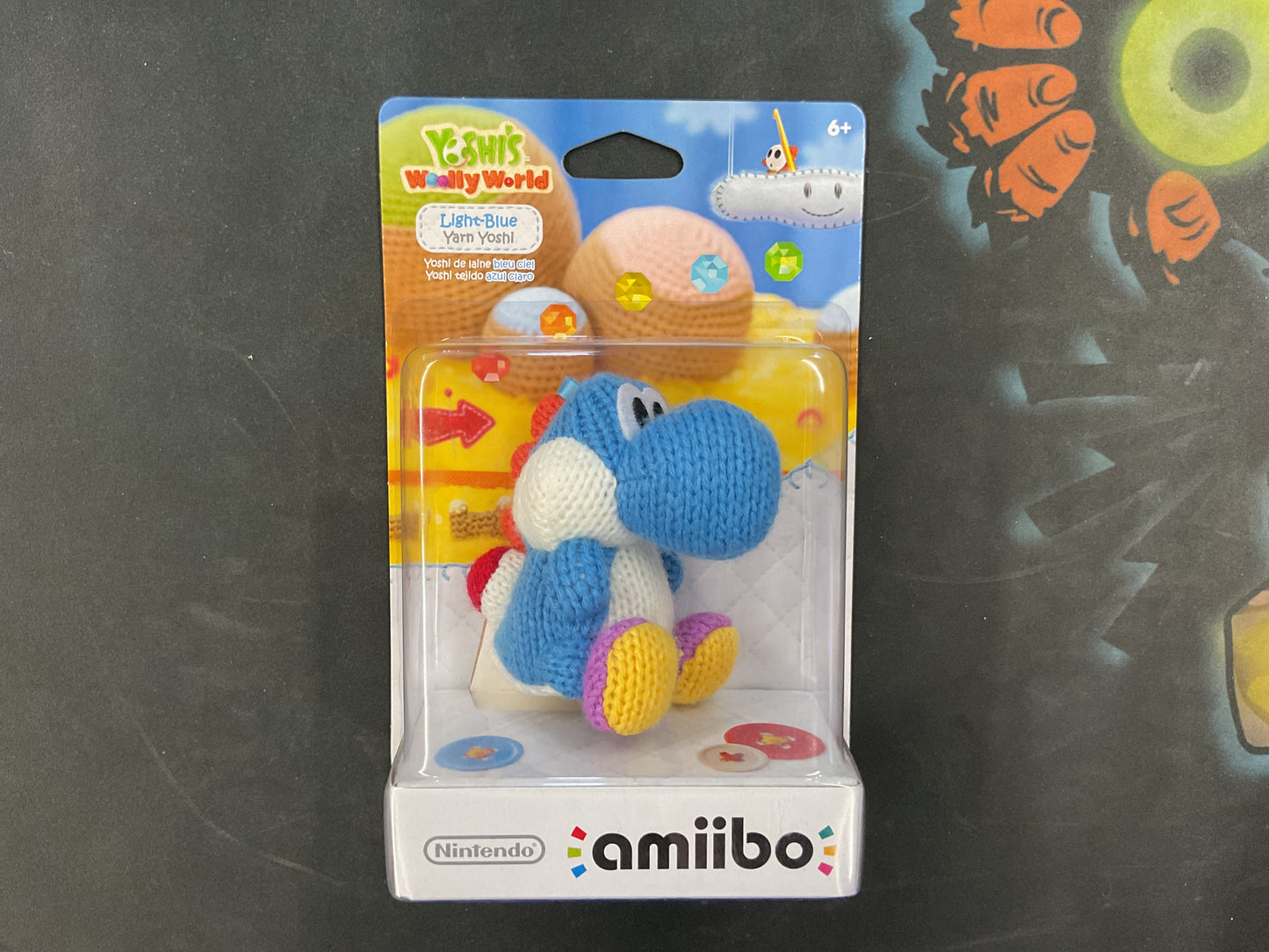 Light Blue Yarn Yoshi Amiibo
