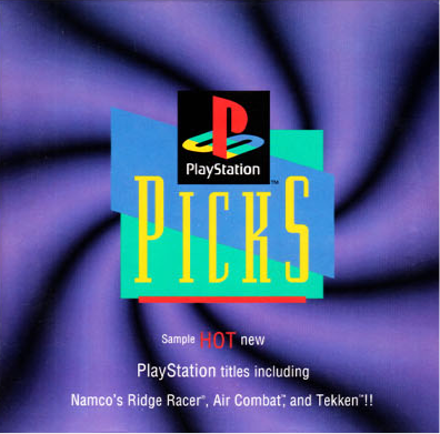PS1 PlayStation Picks Sampler (Ridge Racer, Air Combat, Tekken)
