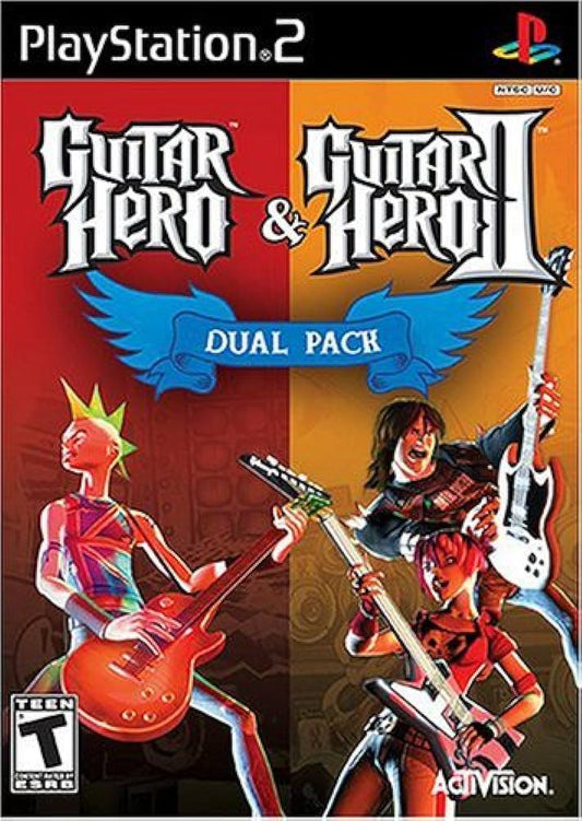PS2 Guitar Hero I& II Dual Pack
