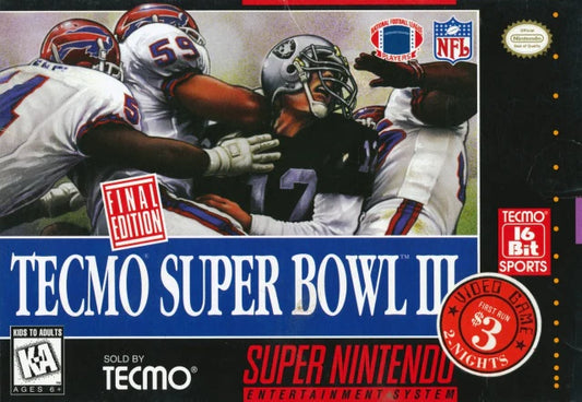 SNES Tecmo Super Bowl III Final Edition