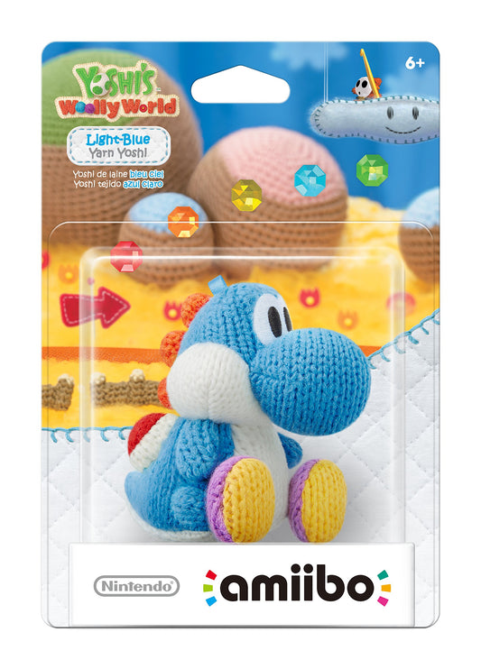 Light Blue Yarn Yoshi Amiibo