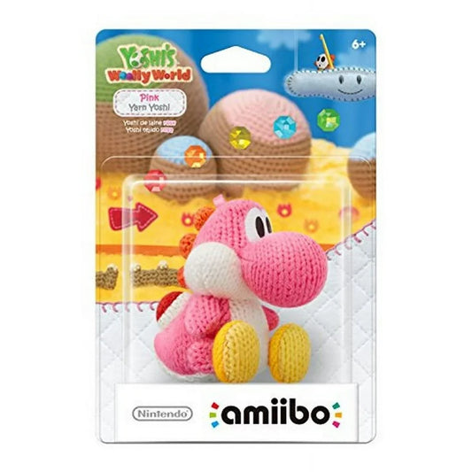 Pink Yarn Yoshi Amiibo