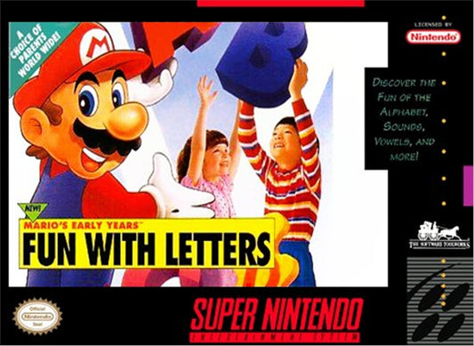 SNES Mario’s Early Years: Fun With Letters