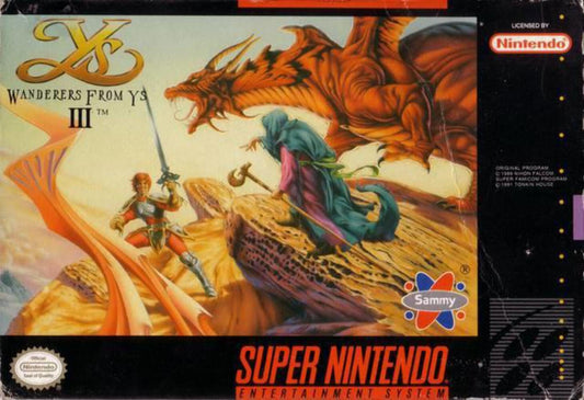 SNES Ys Wanderers From Ys III
