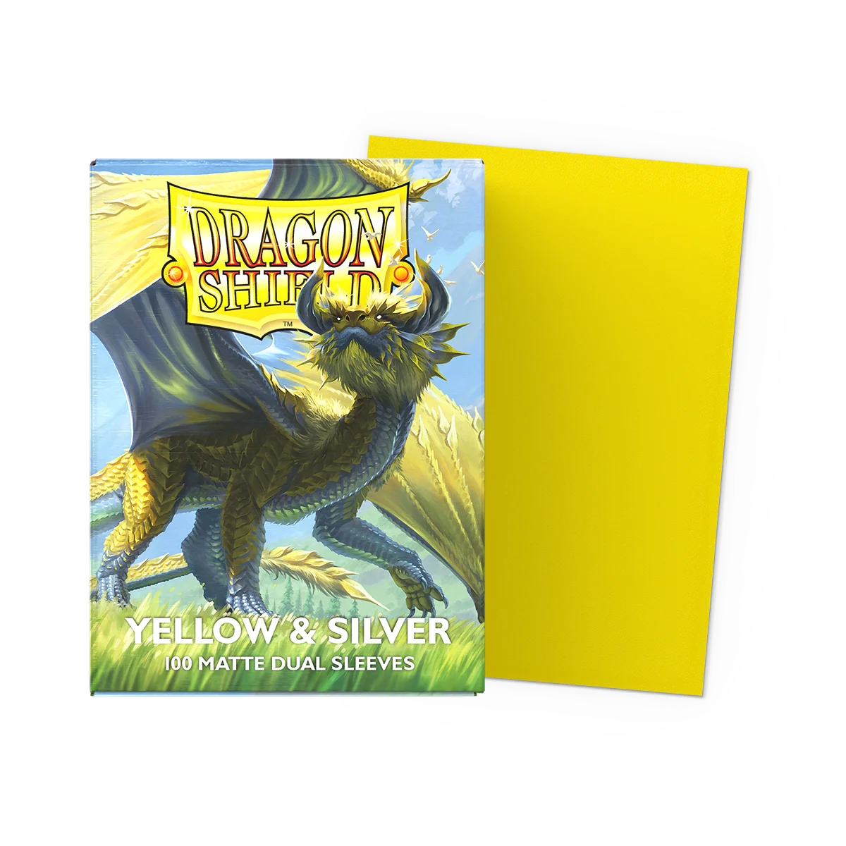 Dragon Shield Yellow & Silver Matte Dual Sleeves