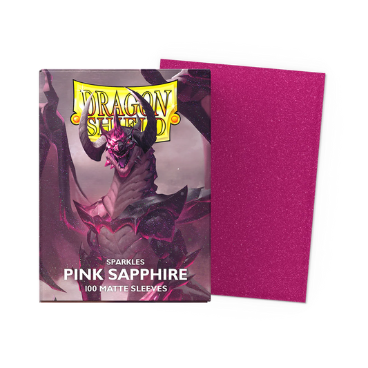 Dragon Shield Pink Sapphire Sparkling Matte Dual Sleeves